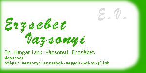 erzsebet vazsonyi business card
